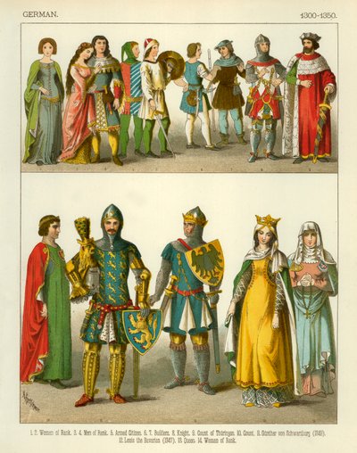 Traje alemán 1300-1350 de Albert Kretschmer